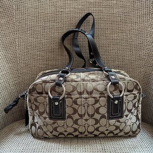 Authentic & Vintage Coach Signature Monogram Satchel